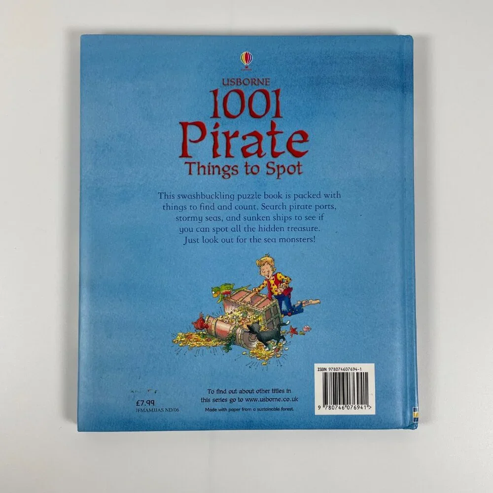 🍋 4/$20  Usborne 1001 Pirate Things to Spot | Kids Books Childrens Books - Picture 6 of 7